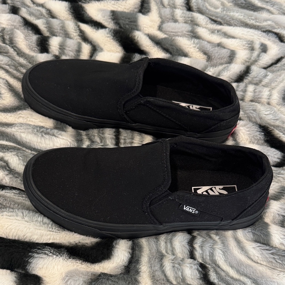 Vans Black Slip-On Canvas Loafers - Woman’s - Picture 3 of 7